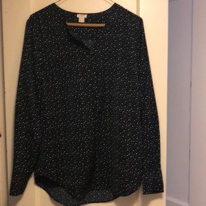 JCrew polka dot tunic top